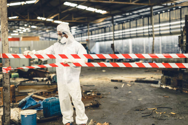 Professional Sewage Cleanup technician working in Phoenix, NY